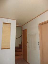 作業前、黄色いクロスが張ってありました。
